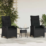 vidaXL Tuinstoel 2 pcs Zwart en Crème 56 x 60 x 112 cm