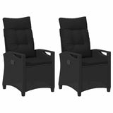 vidaXL Tuinstoel 2 pcs Zwart en Crème 56 x 60 x 112 cm