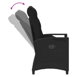 vidaXL Tuinstoel 2 pcs Zwart en Crème 56 x 60 x 112 cm