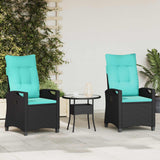 vidaXL Tuinstoel 2 pcs Zwart en Crème 56 x 60 x 112 cm