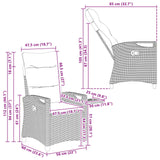 vidaXL Ligstoel voor Tuin Zwart 56 x 60 x 112 cm poly rattan