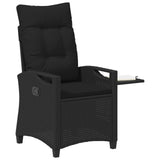 vidaXL Ligstoel voor Tuin Zwart 56 x 60 x 112 cm poly rattan