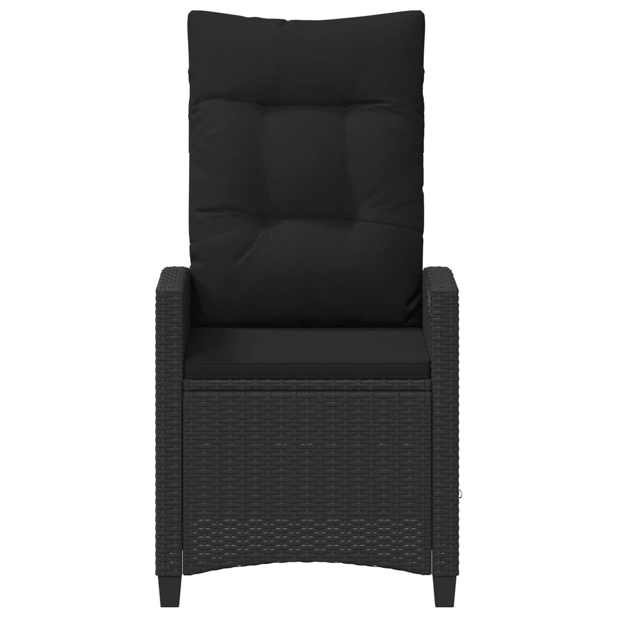 vidaXL Ligstoel voor Tuin Zwart 56 x 60 x 112 cm poly rattan