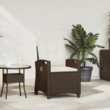 vidaXL Ligstoel voor Tuin Zwart 56 x 60 x 112 cm poly rattan