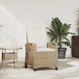 vidaXL Ligstoel voor Tuin Zwart 56 x 60 x 112 cm poly rattan