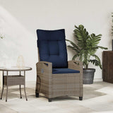 vidaXL Ligstoel voor Tuin Zwart 56 x 60 x 112 cm poly rattan