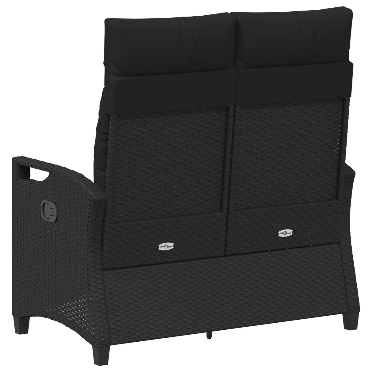 vidaXL Tuinbank met kussen Zwart 105 x 60 x 112 cm Staal en Polyester