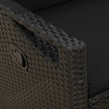 vidaXL Tuinbank met kussen Zwart 105 x 60 x 112 cm Staal en Polyester