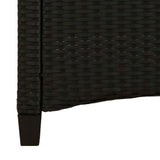 vidaXL Tuinbank met kussen Zwart 105 x 60 x 112 cm Staal en Polyester