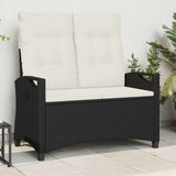 vidaXL Tuinbank met kussen Zwart 105 x 60 x 112 cm Staal en Polyester