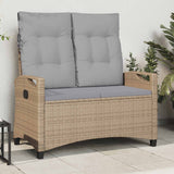vidaXL Tuinbank met kussen Zwart 105 x 60 x 112 cm Staal en Polyester