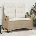 vidaXL Tuinbank met kussen Zwart 105 x 60 x 112 cm Staal en Polyester