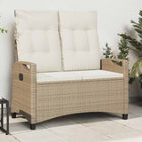 vidaXL Tuinbank met kussen Zwart 105 x 60 x 112 cm Staal en Polyester