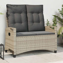 vidaXL Tuinbank met kussen Zwart 105 x 60 x 112 cm Staal en Polyester