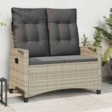 vidaXL Tuinbank met kussen Zwart 105 x 60 x 112 cm Staal en Polyester
