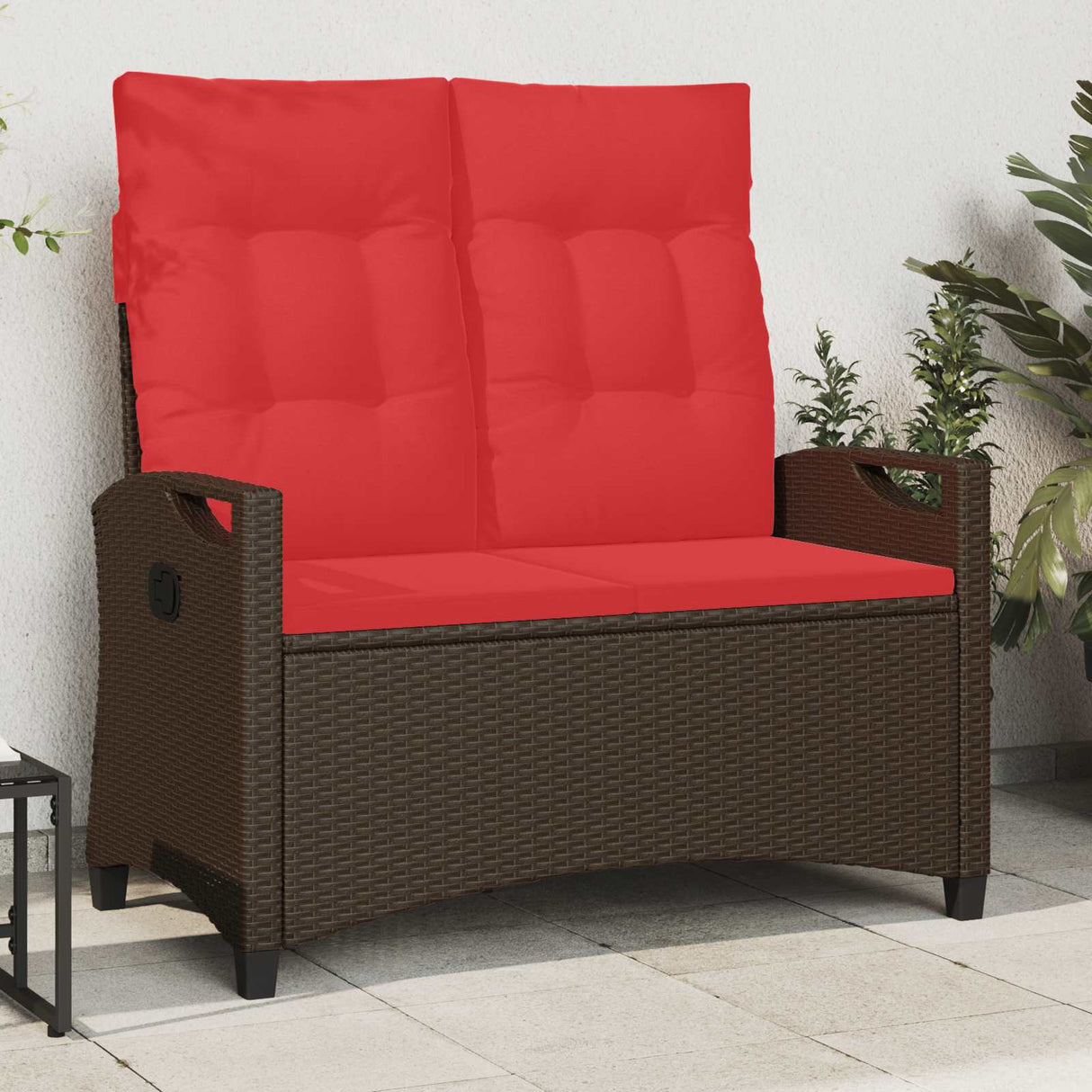 vidaXL Tuinbank met kussen Zwart 105 x 60 x 112 cm Staal en Polyester