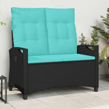 vidaXL Tuinbank met kussen Zwart 105 x 60 x 112 cm Staal en Polyester