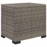 vidaXL Stool with Cushion 40x30x40 cm Poly Rattan Black