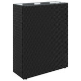 vidaXL Hoge Plantenbak Zwart 55 x 22 x 70 cm poly rattan