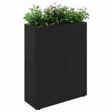 vidaXL Hoge Plantenbak Zwart 55 x 22 x 70 cm poly rattan