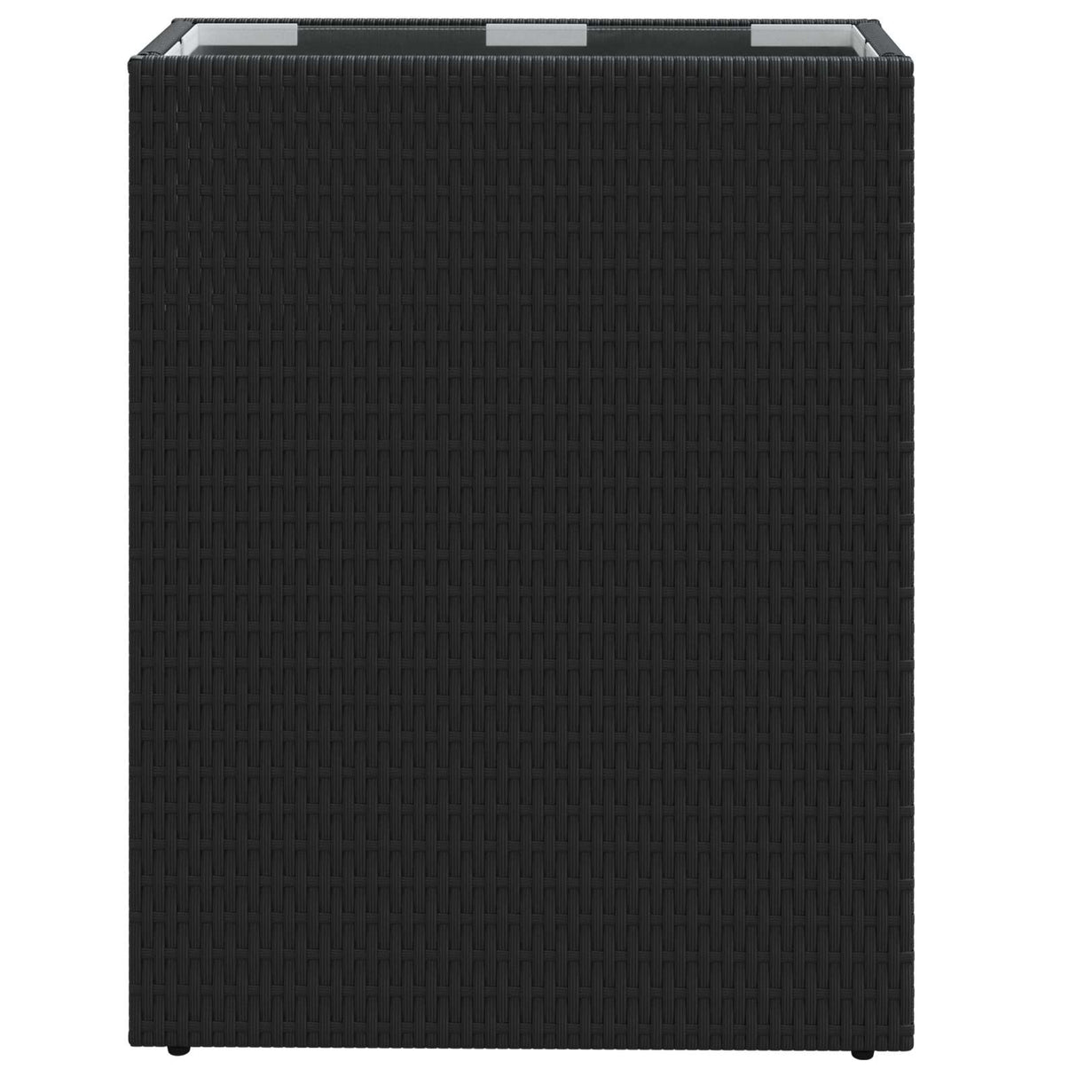 vidaXL Hoge Plantenbak Zwart 55 x 22 x 70 cm poly rattan