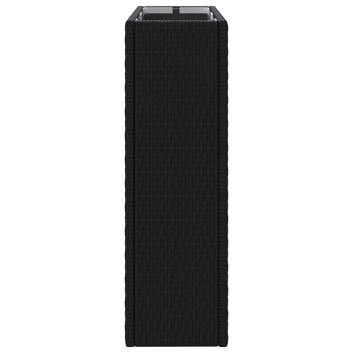vidaXL Hoge Plantenbak Zwart 55 x 22 x 70 cm poly rattan