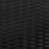 vidaXL Hoge Plantenbak Zwart 55 x 22 x 70 cm poly rattan