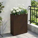 vidaXL Hoge Plantenbak Zwart 55 x 22 x 70 cm poly rattan