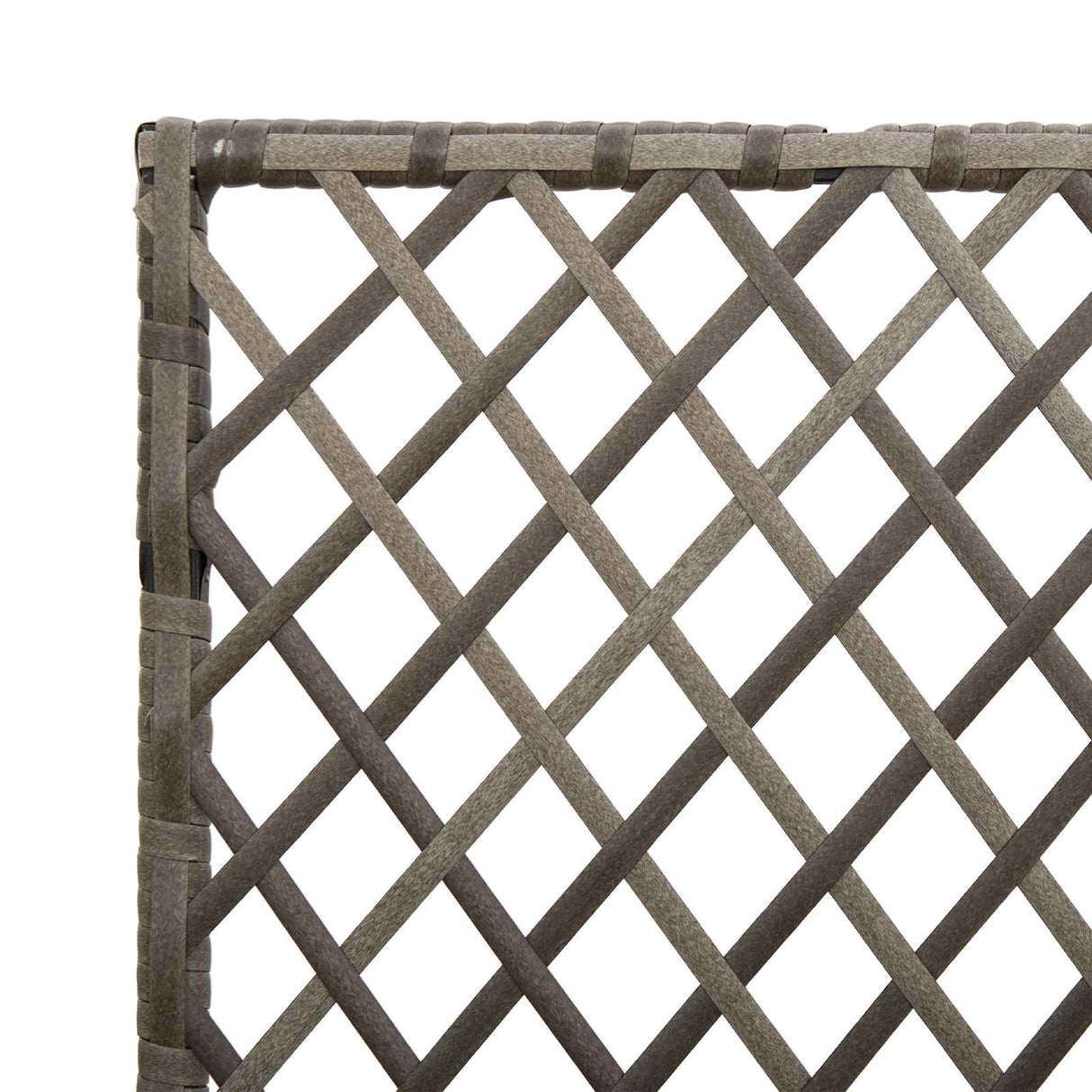 vidaXL Tuinplanter met Trellis Grijs 35 x 30 x 135 cm poly rattan