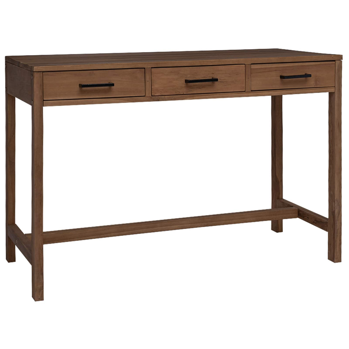 vidaXL Bureau met lades Naturel Massief Teakhout 80 x 50 x 75 cm