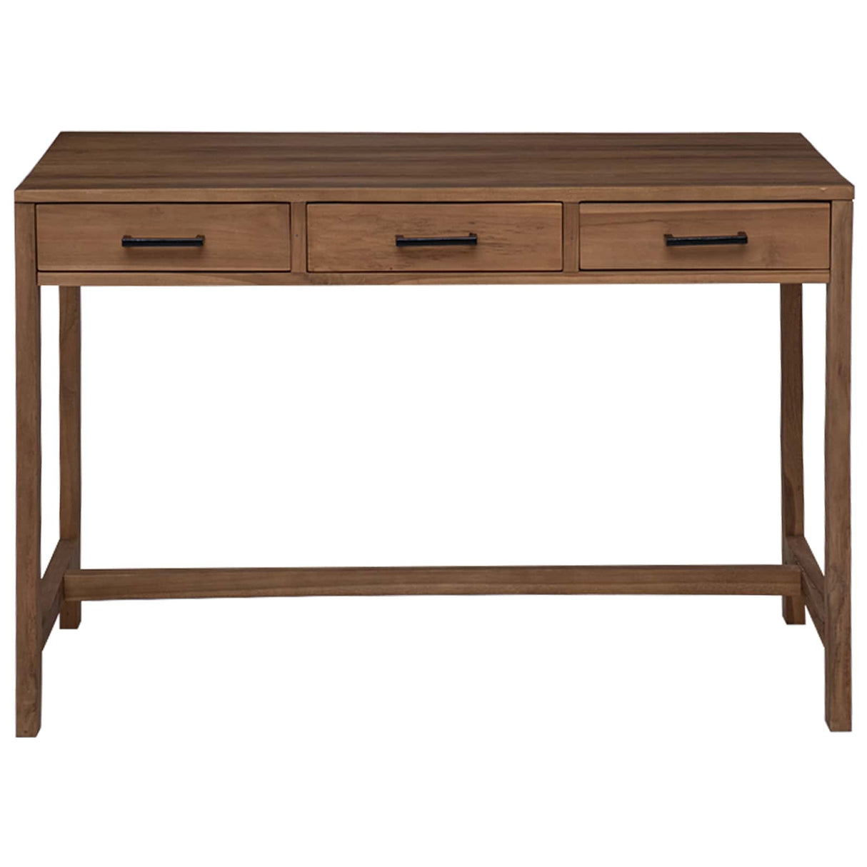 vidaXL Bureau met lades Naturel Massief Teakhout 80 x 50 x 75 cm