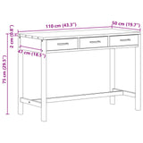 vidaXL Bureau met lades Naturel Massief Teakhout 80 x 50 x 75 cm