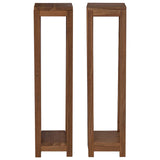 vidaXL Plantenstand 3 st Naturel 25 x 25 x 80 cm Massief Teakhout