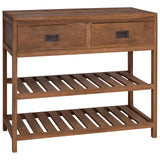 vidaXL Badkamerkast Naturel 60 x 45 x 75 cm Massief Teakhout