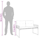 vidaXL Houten Laagbank met kussen Effen Crème 114 x 55 x 77 cm