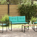 vidaXL Houten Laagbank met kussen Effen Crème 114 x 55 x 77 cm