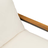 vidaXL Bank met kussen Zwart en Crème Wit 115 x 65 x 72 cm Rattan