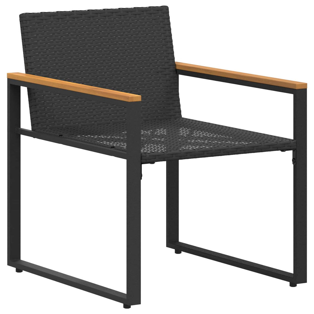 vidaXL Meubelsets met kussen 3 pcs Zwart en Crème Wit Rattan