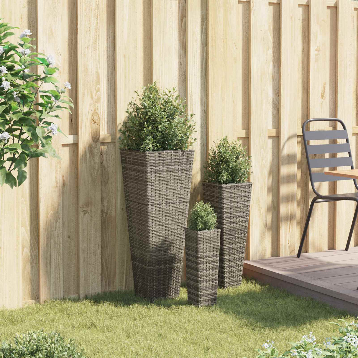 vidaXL Outdoor Set 3 pcs Black Metal
