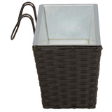 vidaXL Balcony Box 2 pcs Black 50 x 17 x 17 cm Metal