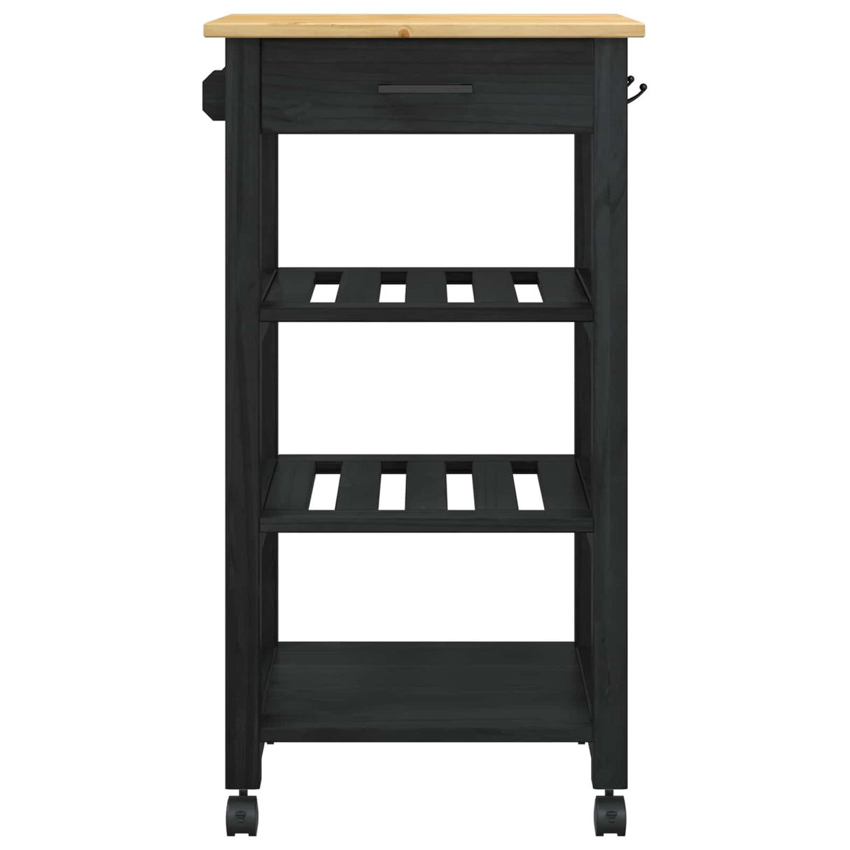 vidaXL Keukentrolley MONZA 48x40x88,5 cm massief grenenhout