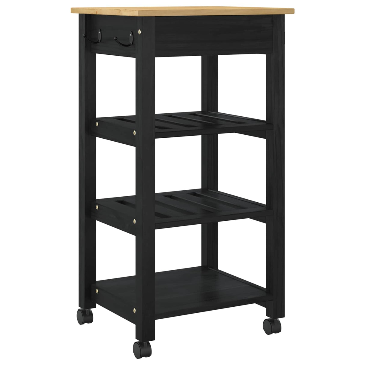 vidaXL Keukentrolley MONZA 48x40x88,5 cm massief grenenhout