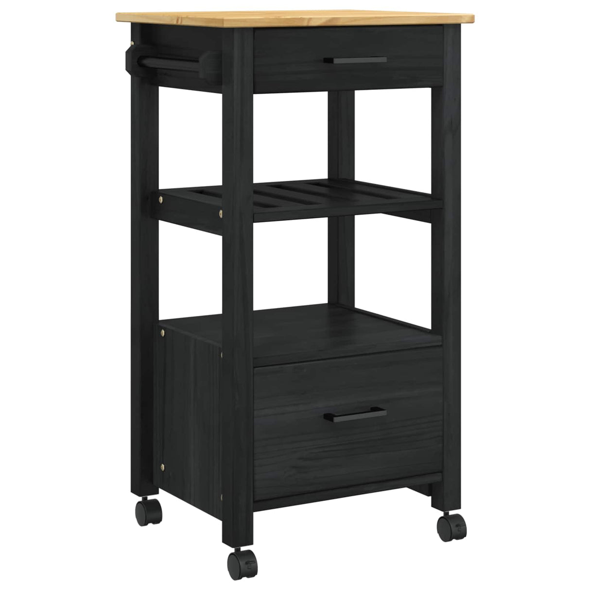 vidaXL Kitchen Trolley MONZA 48x40x88.5 cm Solid Pine Wood