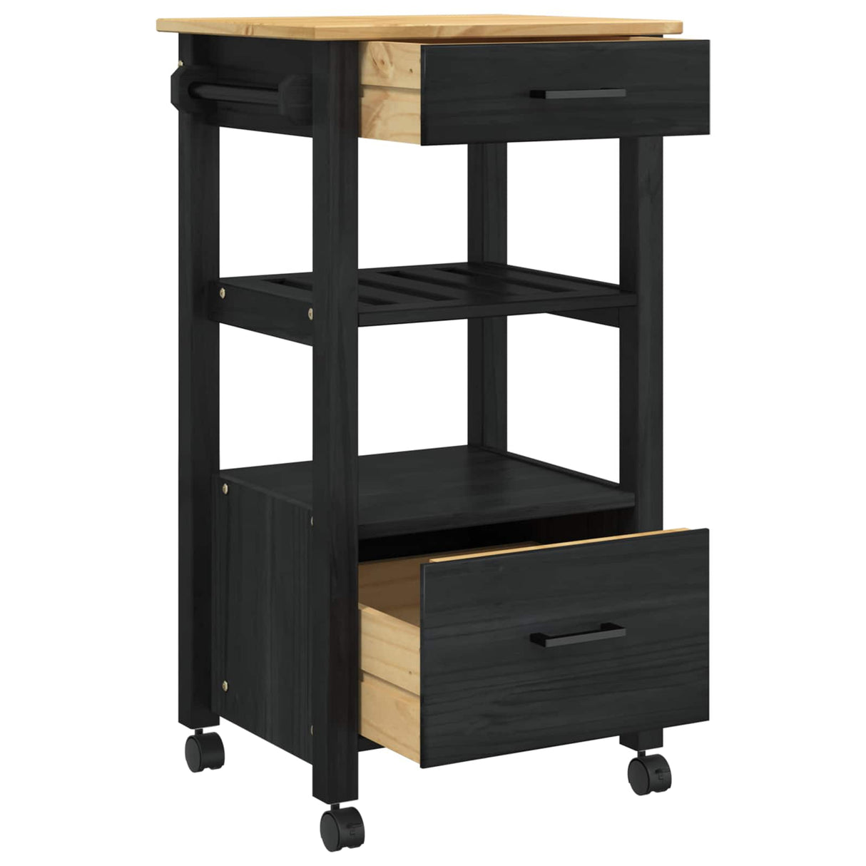 vidaXL Kitchen Trolley MONZA 48x40x88.5 cm Solid Pine Wood