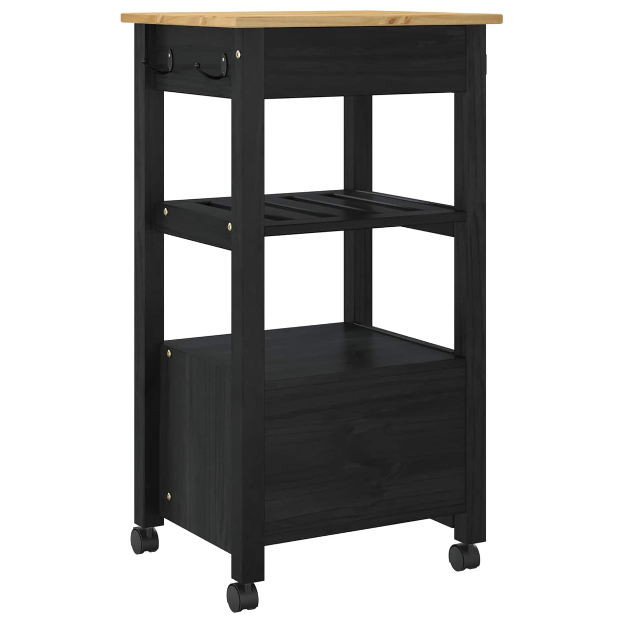 vidaXL Kitchen Trolley MONZA 48x40x88.5 cm Solid Pine Wood