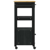 vidaXL Keukentrolley MONZA 48x40x88,5 cm massief grenenhout