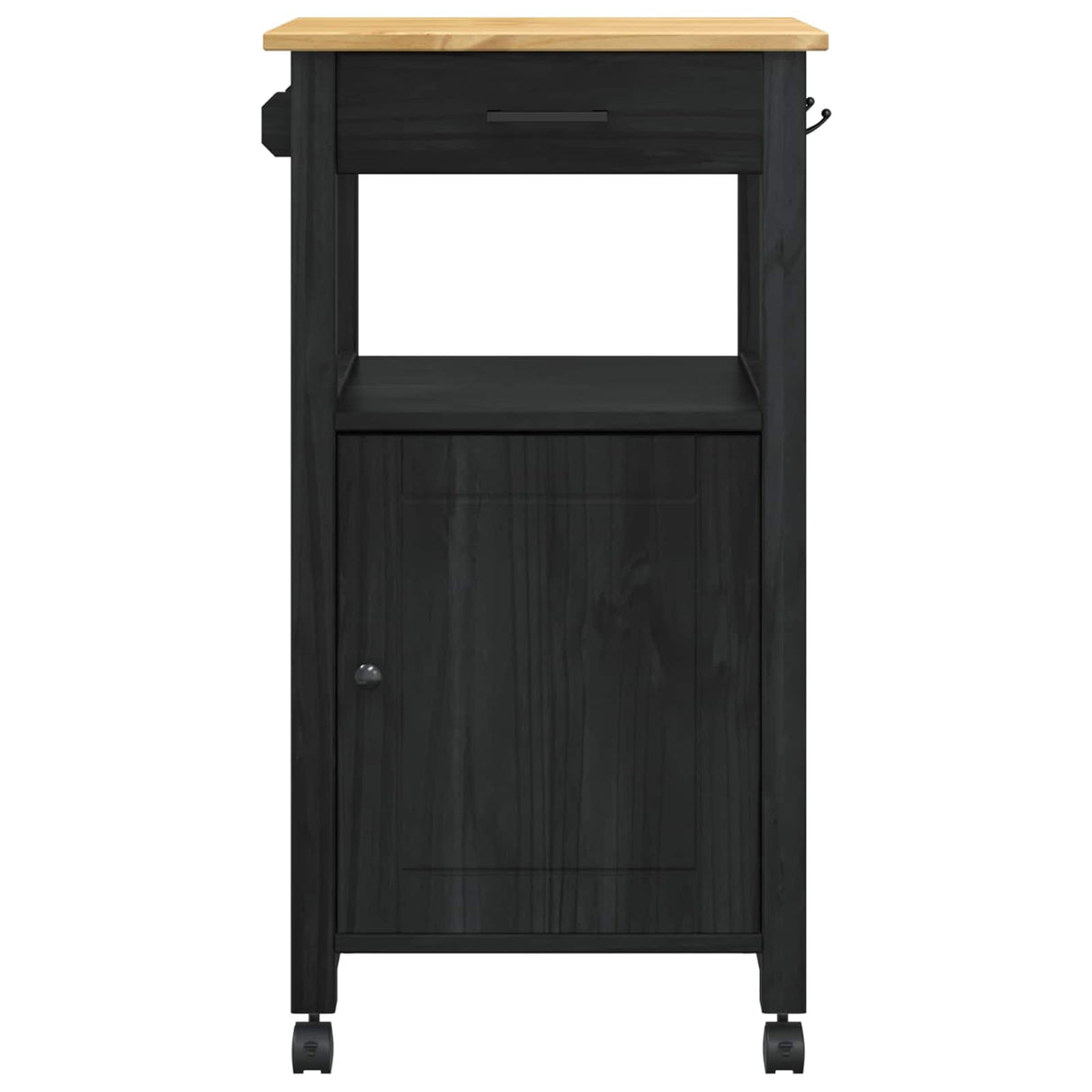 vidaXL Keukentrolley MONZA 48x40x88,5 cm massief grenenhout