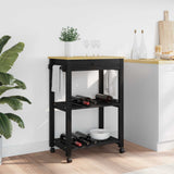 vidaXL Keukentrolley MONZA 48x40x88,5 cm massief grenenhout