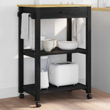 vidaXL Keukentrolley MONZA 60x40x88,5 cm massief grenenhout
