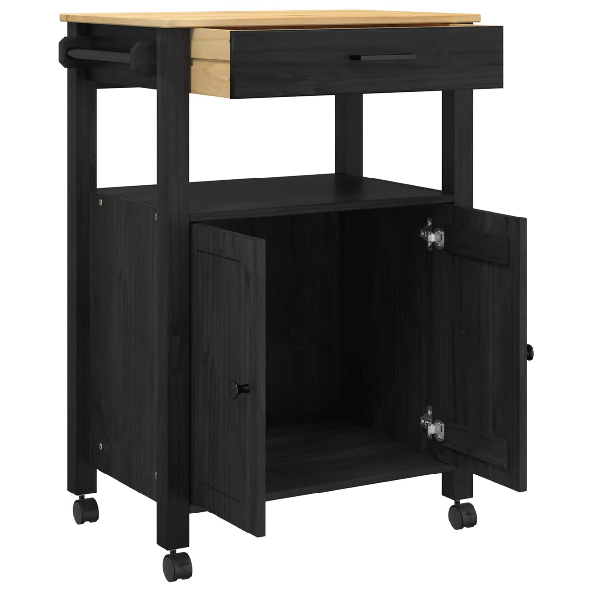 vidaXL Keukentrolley MONZA 60x40x88,5 cm massief grenenhout